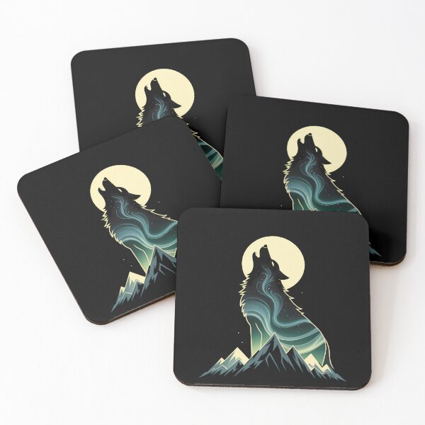 Item preview, Call of the Wild - Wolf Howling designed and sold by Funny Vintage Stickers And T-Shirts.