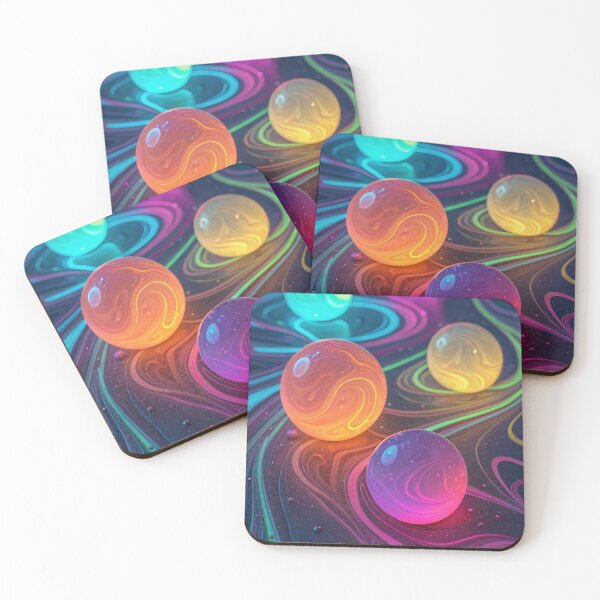 Item preview, Abstract Luminous Orbs and Neon Liquid Patterns designed and sold by RGShirtWorks.