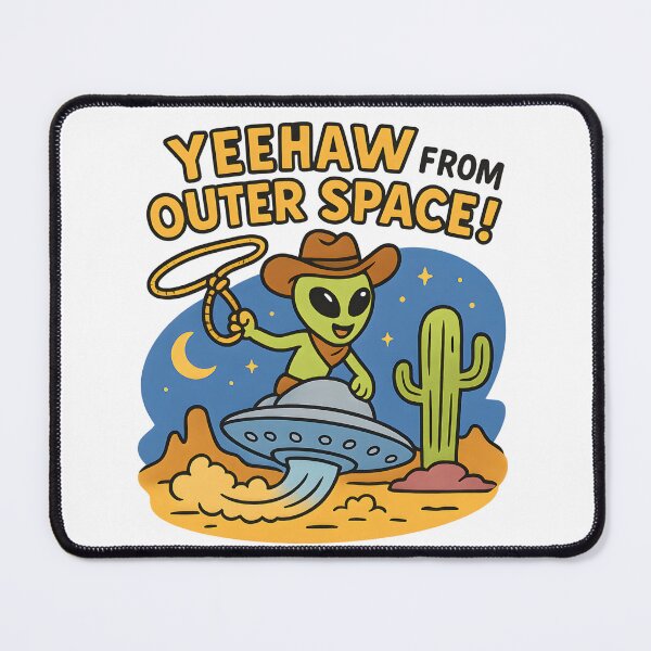 Item preview, Yeehaw from Outer Space – Funny UFO Cowboy Alien Western Design designed and sold by Sitred123.