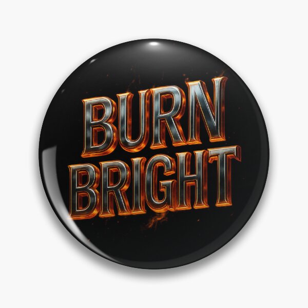 Item preview, Burn Bright – Chrome Fire Typography designed and sold by NeonCore.