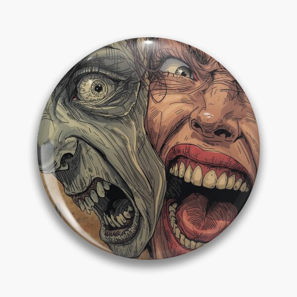 Item preview, Two Faces, One Demon — Split Mask Scream (Psych Horror Comic Art) designed and sold by Feel It All Club.