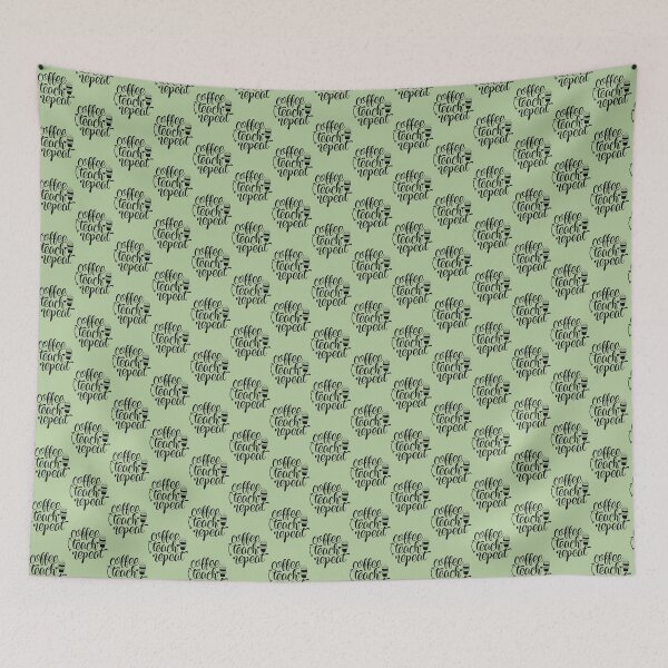 Item preview, Coffee Teach Repeat Retro Design designed and sold by BrianfmArts.