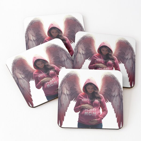 Item preview, Guardian Scary Mom – Pregnancy Hoodie Angel Illustration | Guardian Angel Collection designed and sold by Scaryangelfx.