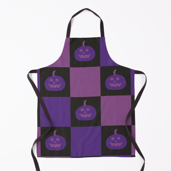 Item preview, Spooky Halloween Pumpkin Checkerboard Plum Purple Midnight Black Violet designed and sold by MoorePatterns.