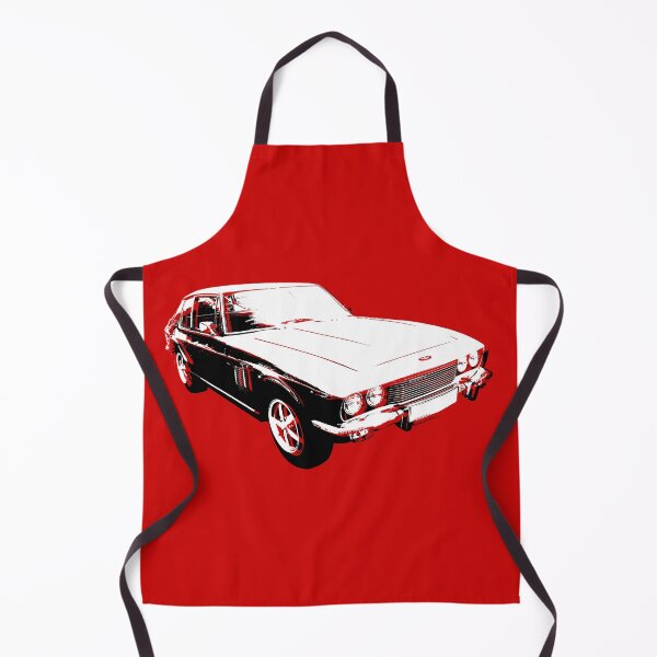 Item preview, Jensen Interceptor 1970s British classic car front 3/4 black/white split designed and sold by soitwouldseem.