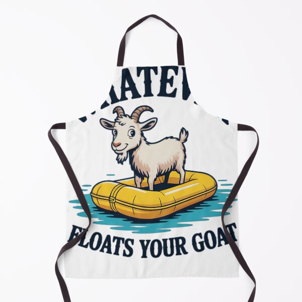 Item preview, “Whatever Floats Your Goat” Vintage Goat on Raft Design designed and sold by RamonaTeal.