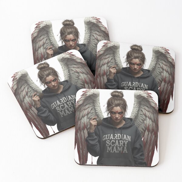 Item preview, Guardian Scary Mama – Dark Warrior Angel Illustration | Guardian Angel Collection designed and sold by Scaryangelfx.