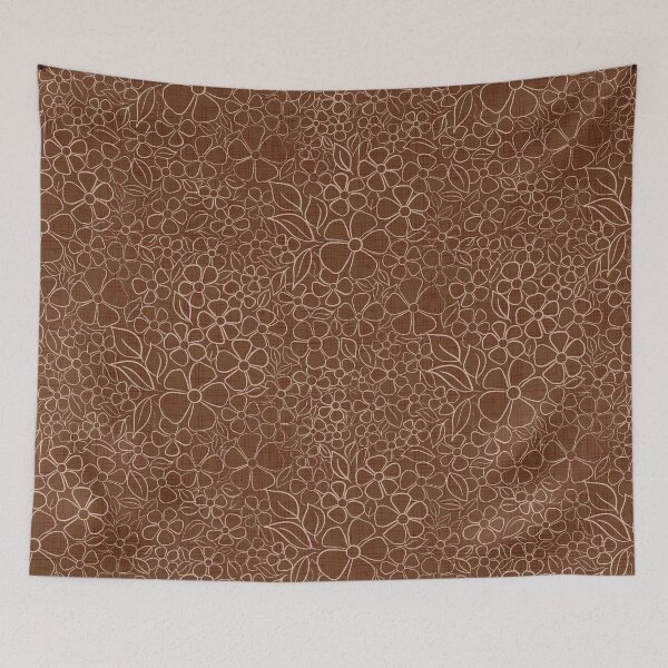 Item preview, Vintage Brown Floral Pattern with Hand-Drawn Details designed and sold by DColourMuse.