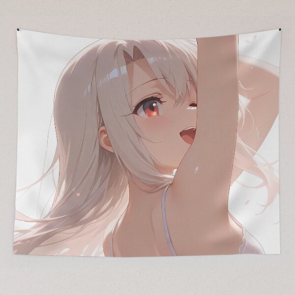 Item preview, Einzbern Illyasviel Fate Stay Night Anime Girl Lovely White Outfit designed and sold by earlobejerk.