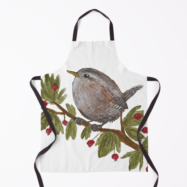 Item preview, Wren on a rowan branch designed and sold by OMMCreates.