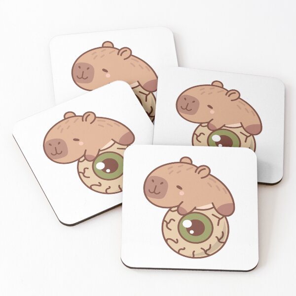 Item preview, Kawaii Capybara with Eyeball – Cute Creepy Halloween Design designed and sold by Motosernik.