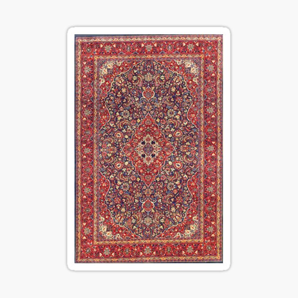 Aperçu de l'œuvre Impression de tapis en soie persane du nord-ouest créée et vendue par Vicky Brago-Mitchell®.