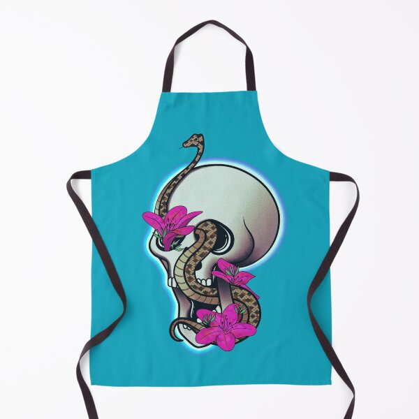 Item preview, Skull with a snake and flowers with a luminescent background designed and sold by E2prints.