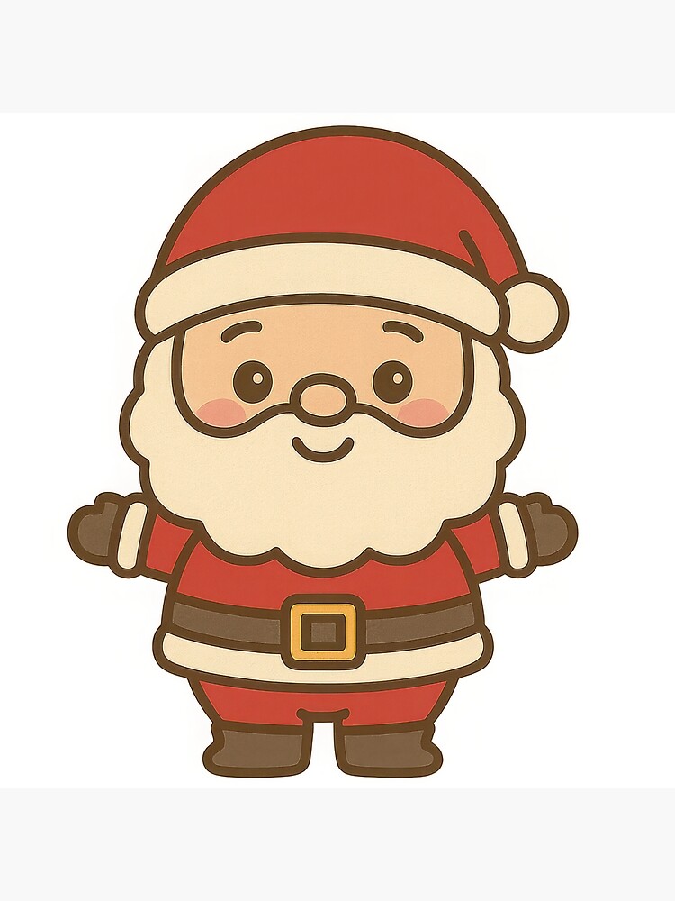 Cute Cartoon Santa Claus for Christmas Designs Poster