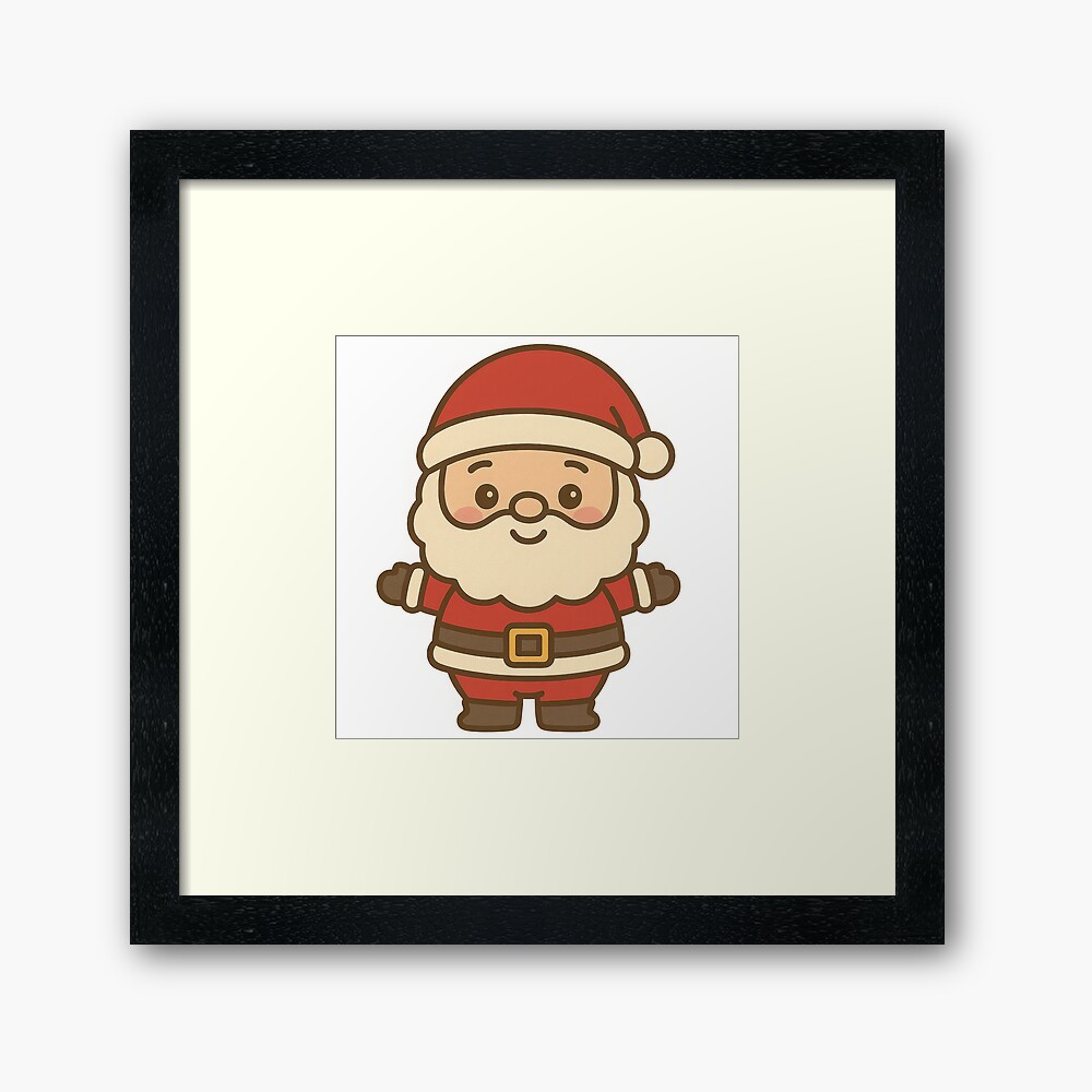 Cute Cartoon Santa Claus for Christmas Designs Poster