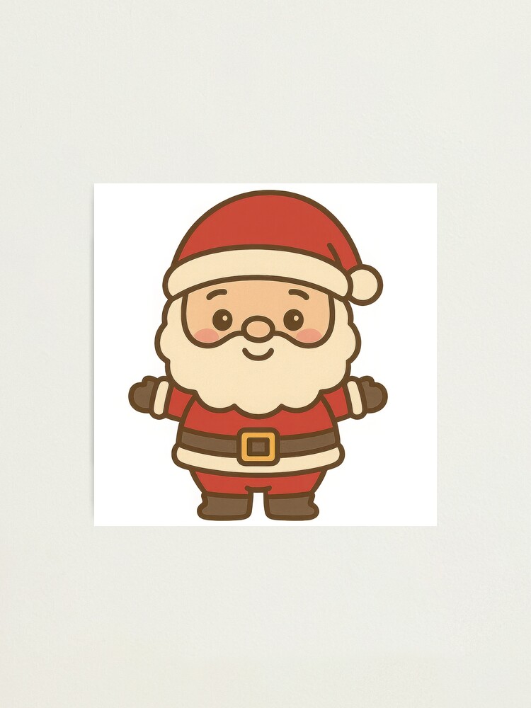 Cute Cartoon Santa Claus for Christmas Designs Poster