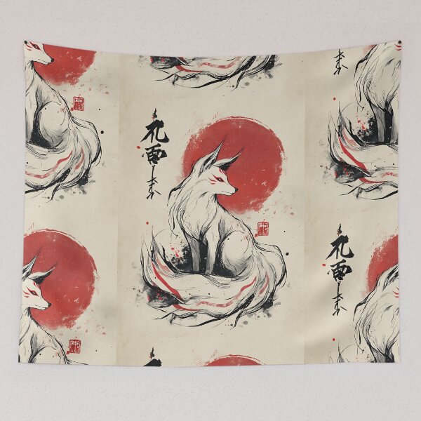 Item preview, Mysterious Japanese Kitsune designed and sold by bapupa.