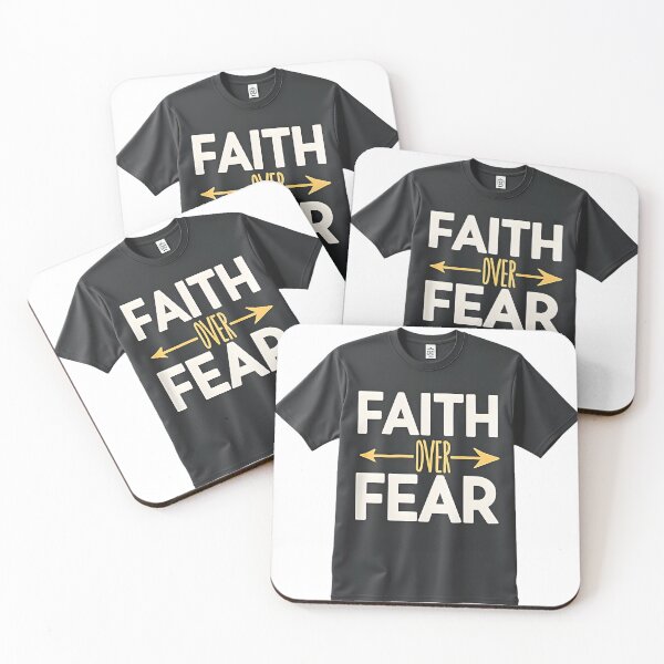 Item preview, Bold "Faith Over Fear" Inspirational Design designed and sold by Teeshirtstoday.com.