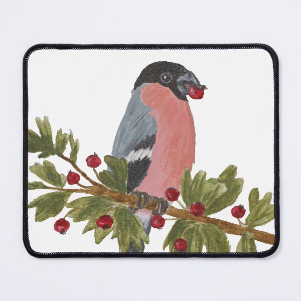 Item preview, Bullfinch on a rowan branch designed and sold by OMMCreates.
