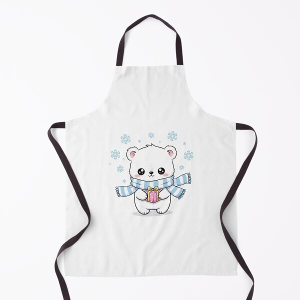 Item preview, Cute Kawaii Winter Polar Bear with Gift designed and sold by istoriadesign.
