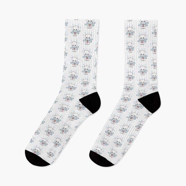 Item preview, Cute Kawaii Winter Polar Bear with Gift designed and sold by istoriadesign.