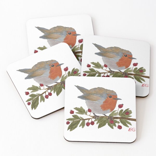 Item preview, Robin on a rowan branch designed and sold by OMMCreates.