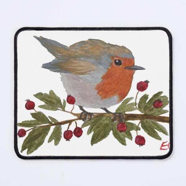 Item preview, Robin on a rowan branch designed and sold by OMMCreates.