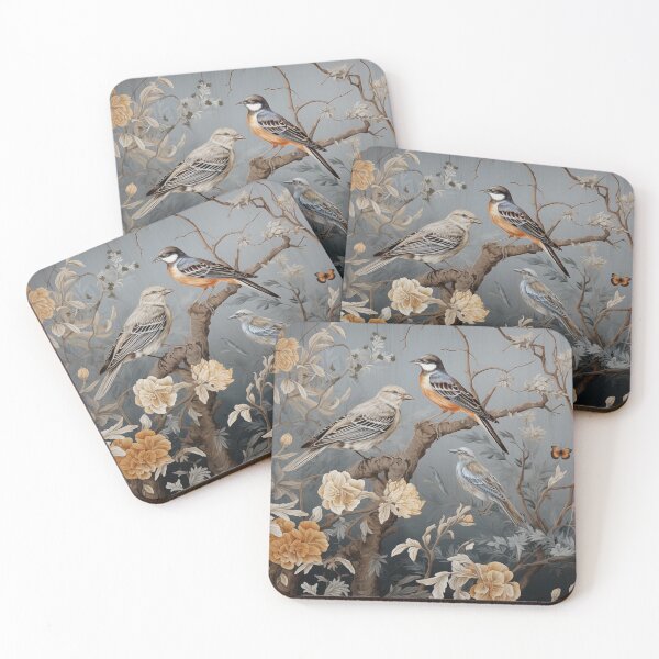 Item preview, Grey Silk Floral Wild Flowers Birdy Carpet designed and sold by GrinGalore.