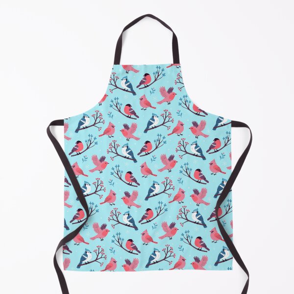 Item preview, pattern with different winter birds designed and sold by burbura.