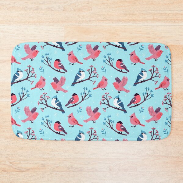 Item preview, pattern with different winter birds designed and sold by burbura.