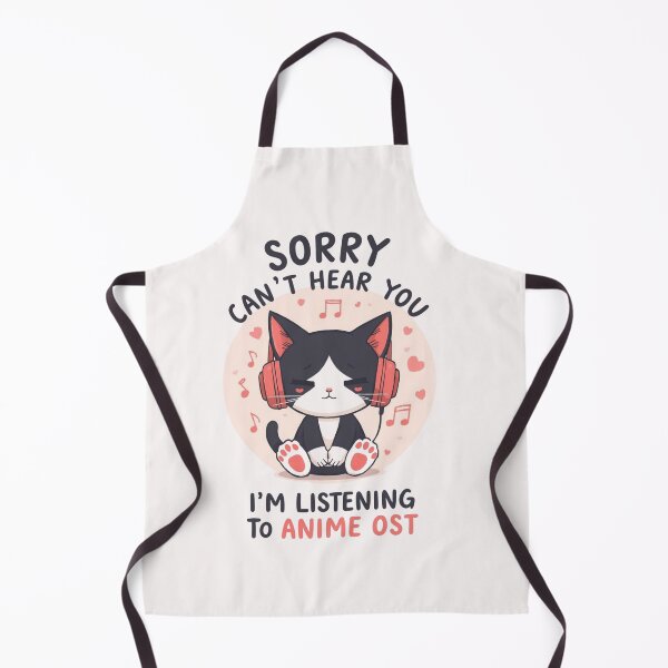 Item preview, Cute Kawaii Cat Headphones Sorry Can’t Hear You Listening to Anime OST T-Shirt designed and sold by FestivityFinds.