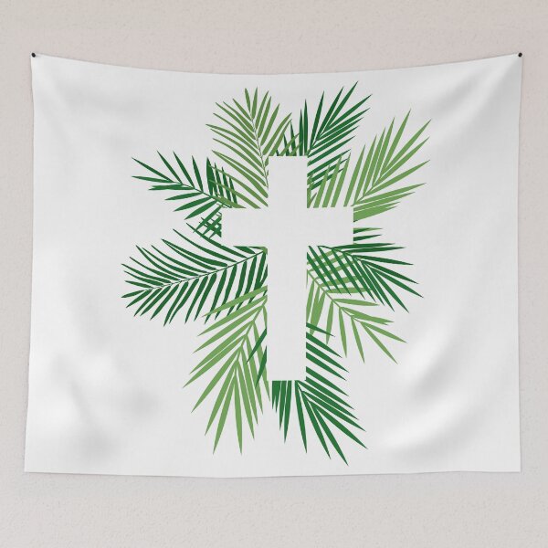 Item preview, Christian Cross and Palm leaves, Easter designed and sold by CHERRY--SHOP.