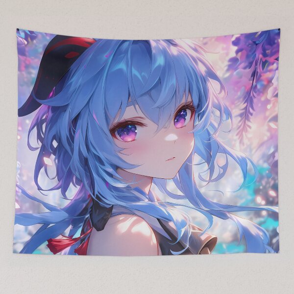 Item preview, Ganyu Genshin Impact Game Girl Wisteria Elegance designed and sold by earlobejerk.