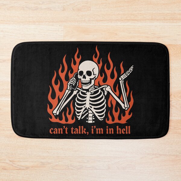 Item preview, Can’t Talk I’m in Hell – Funny Skeleton Meme Design designed and sold by graphicnew.