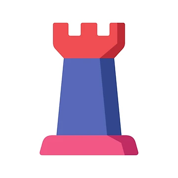 Artwork thumbnail, Colorful Chess Rook by missbobbit