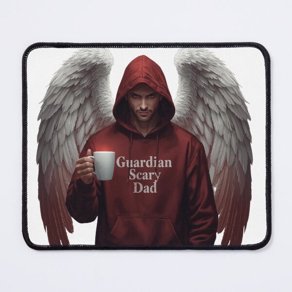 Item preview, Guardian Scary Dad – Coffee Hoodie Angel Illustration | Guardian Angel Collection designed and sold by Scaryangelfx.