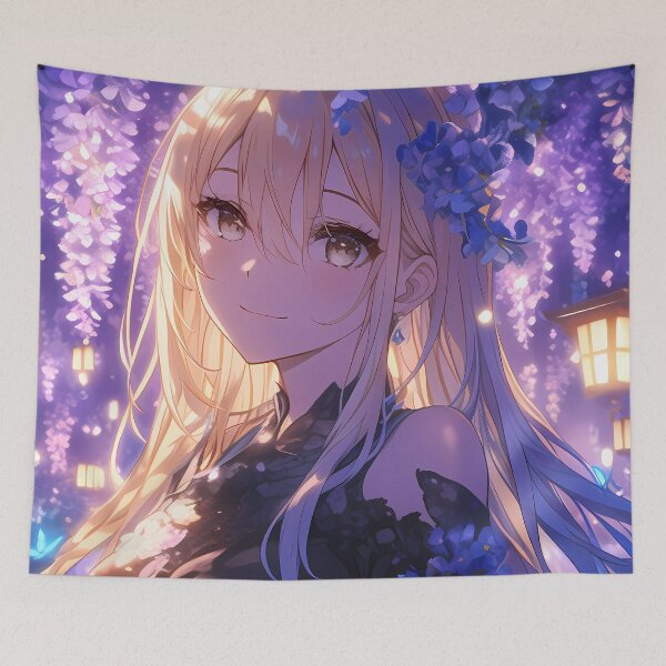 Item preview, Ais Wallenstein DanMachi Anime Girl With Wisteria Lantern Elegance designed and sold by earlobejerk.