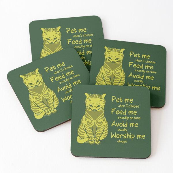 Item preview, Funny Cat House Rules Funny Phrase Green Yellow designed and sold by TackyTime.