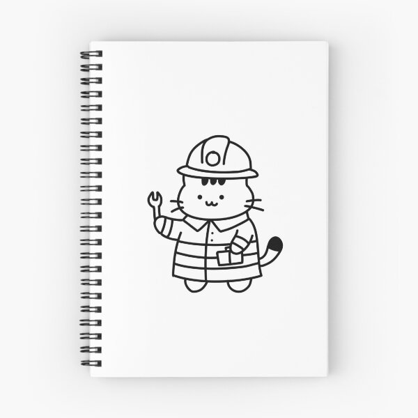 Item preview, Construction Cat – Cute Cat in Hard Hat with Spanner designed and sold by PinFlick.
