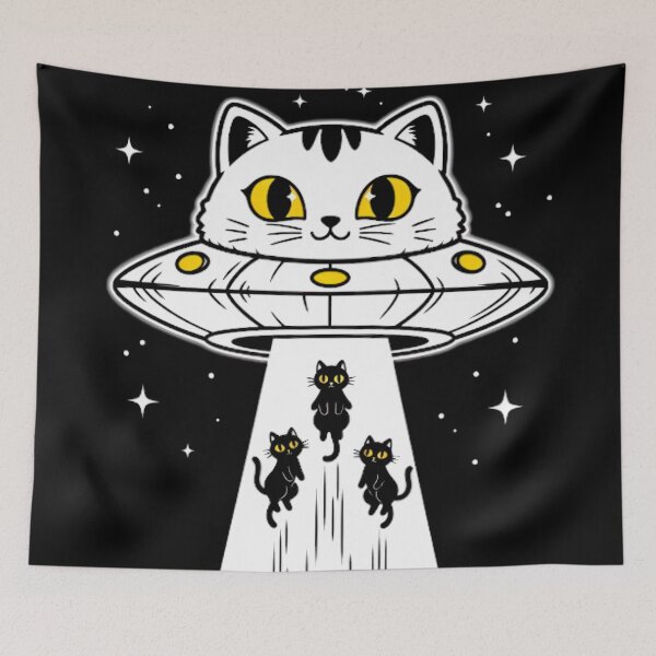 Item preview, Cat Abduction designed and sold by Linework Studio.