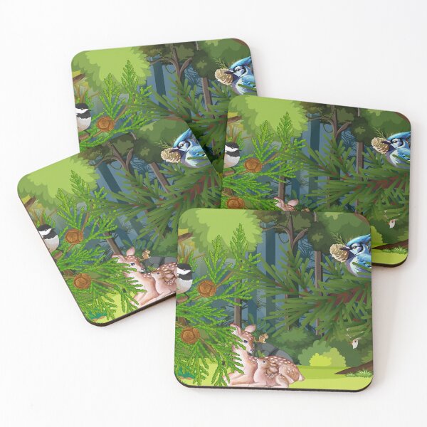 Item preview, forest animal gathering designed and sold by cute-Maple-arts.