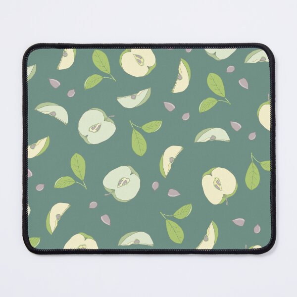 Item preview, Halves of apples on a green background designed and sold by Lenamakina.