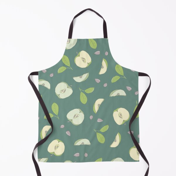 Item preview, Halves of apples on a green background designed and sold by Lenamakina.