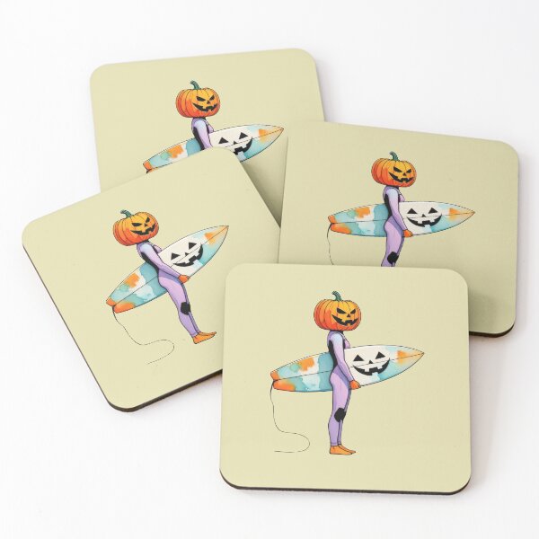 Item preview, Pumpkin Surfer – Halloween Beach Vibes designed and sold by Ombrya.
