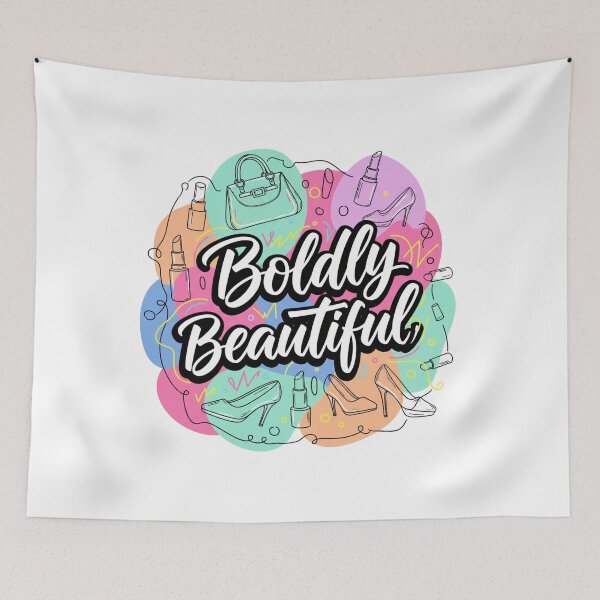 Item preview, Boldly Beautiful Quote, Stylish Heels & Lipstick Fashion Slogan Design designed and sold by Aarvya Fashion Club ( A.F.C ).
