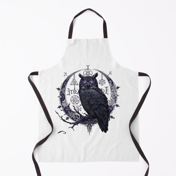 Item preview, Crescent Moon Owl – Dark Occult Gothic Bird designed and sold by SEBRYS.