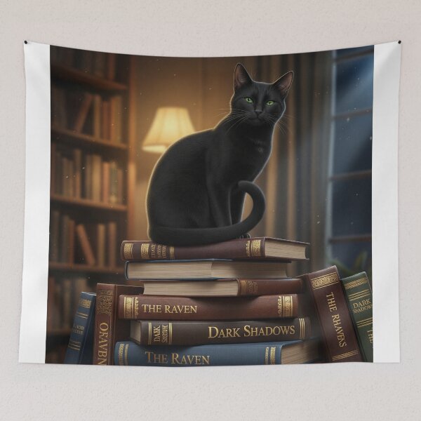 Item preview, Black Cat on book  designed and sold by Obinne.
