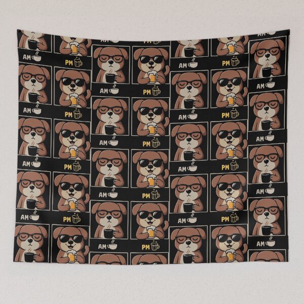 Item preview, Funny Dog Coffee and Beer Design designed and sold by graphicnew.