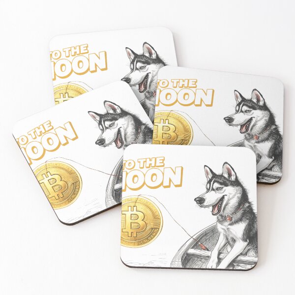 Item preview, T shirt Crypto Husky To The Moon – Bitcoin Dog Meme Design designed and sold by No Heaven.