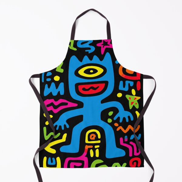 Item preview, Blue Funky Neon Alien – Quirky One-Eyed Pop Art Character designed and sold by Moisky Patterns.